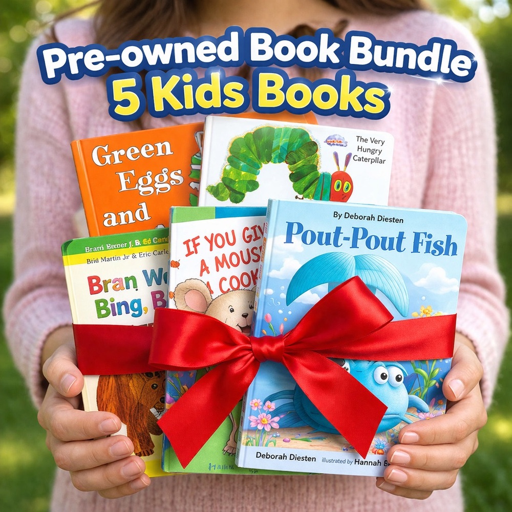 (PreK-3rd) Kids Book Bundle 5 Paul Bunyan Train Song Apple Trouble Pignocchio